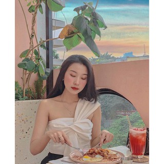 Áo kiểu đắp nơ xinh xắn xinh xinh