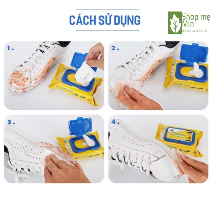 Khăn Lau Giày Dép Tiện Lợi - Giấy Lau Giày Sneaker Wipes Gói 30 Cái -MIN57