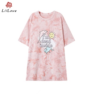 Áo Phông Loang Nữ Dáng Rộng Phong Cách, Áo Đôi Cá Tính  APL