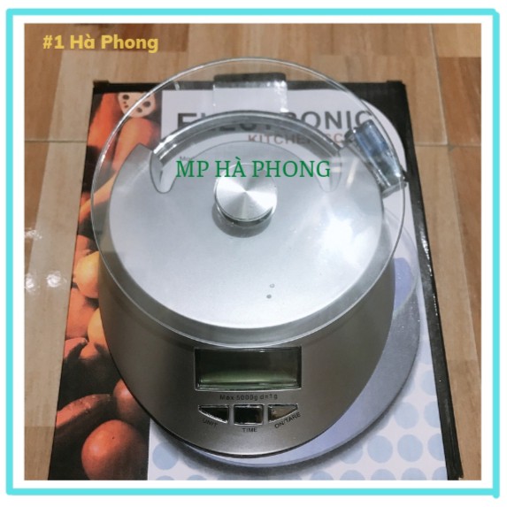 Cân Điện Tử Electronic KE-4 5kg 5000g 1g, Dùng Trong Nhà Bếp , Cân Thuốc Làm Tóc, Mặt Kính Trong Suốt