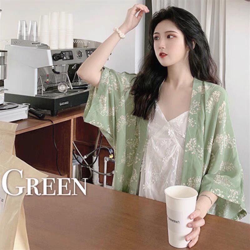 Áo Khoác Cardigan Dáng Rộng In Họa Tiết Hoa Phong Cách Nhật Bản Thời Trang Mùa Hè Mới Cho Nữ