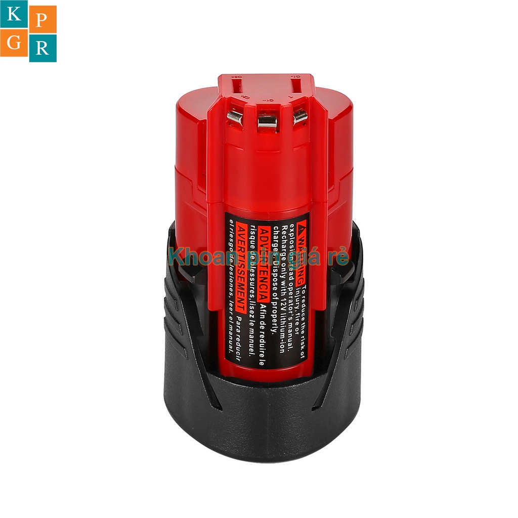 KPGR Vỏ pin Milwaukee 12V Li-ion 3.7V nhận sạc zin