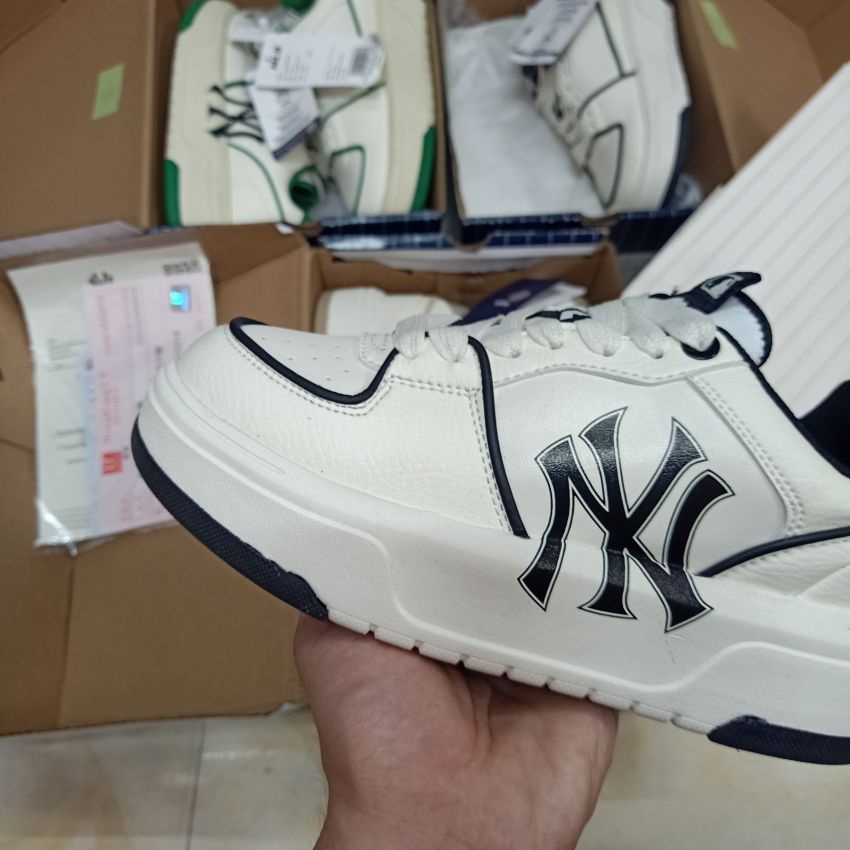 Giày MLB Chunky Liner White Black Xịn Sò ,Giầy MLB NY Đen Trắng- HOT trend 2022- Full Box Bill