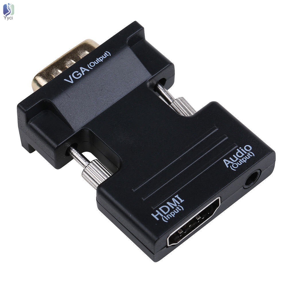 Đầu cắm chuyển đổi HDMI qua VGA có hỗ trợ tín hiệu âm thanh đầu ra