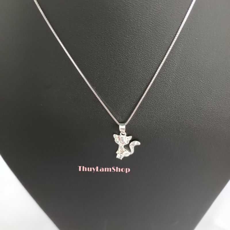 Vòng cổ dây chuyền mặt hồ ly bạc 925 vĩnh viễn bảo hành mang lại may mắn tình duyên