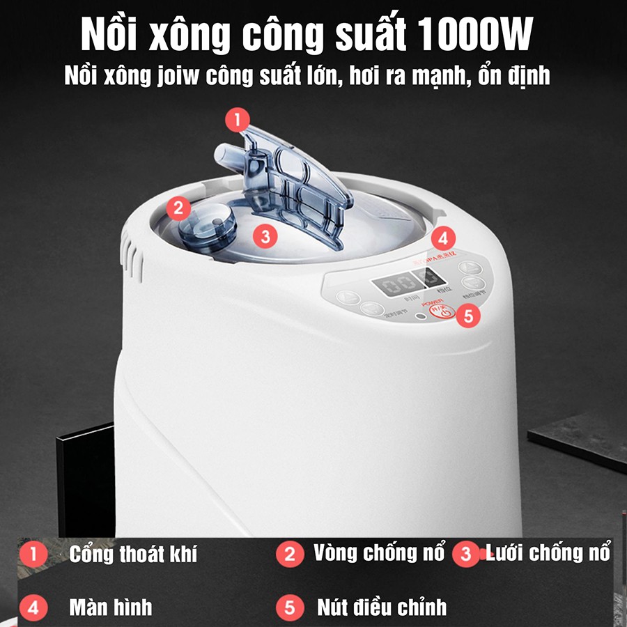 Lều Xông Hơi Tự Bung Lều Xông Hơi Sau Sinh Tại Nhà Kèm Nồi Hơi Cao Cấp Dung Tích 2.5L Điều Khiển Từ Xa