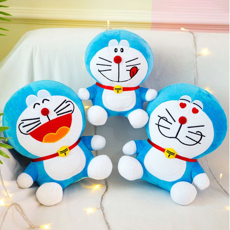 Mèo Doraemon Nhồi Bông Mềm Mại Đáng Yêu 25-50cm