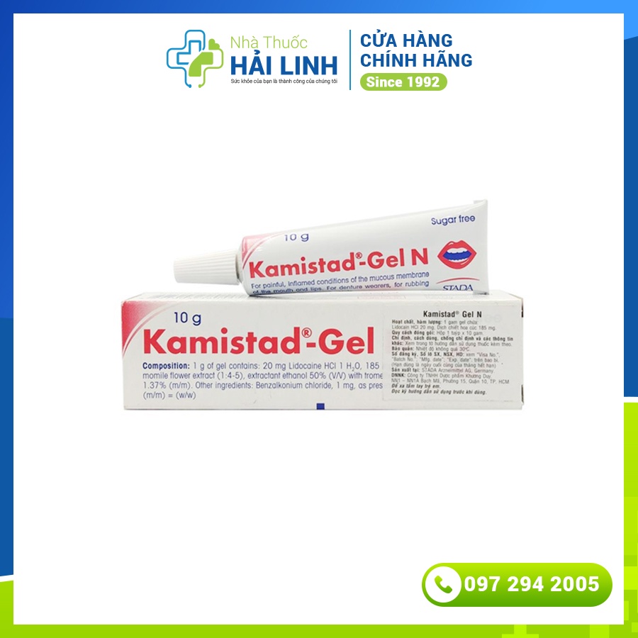 Gel bôi nhiệt miệng Kamistad Gel N⚡Nhập khẩu Đức giúp giảm viêm lợi và nứt nẻ môi do thời tiết