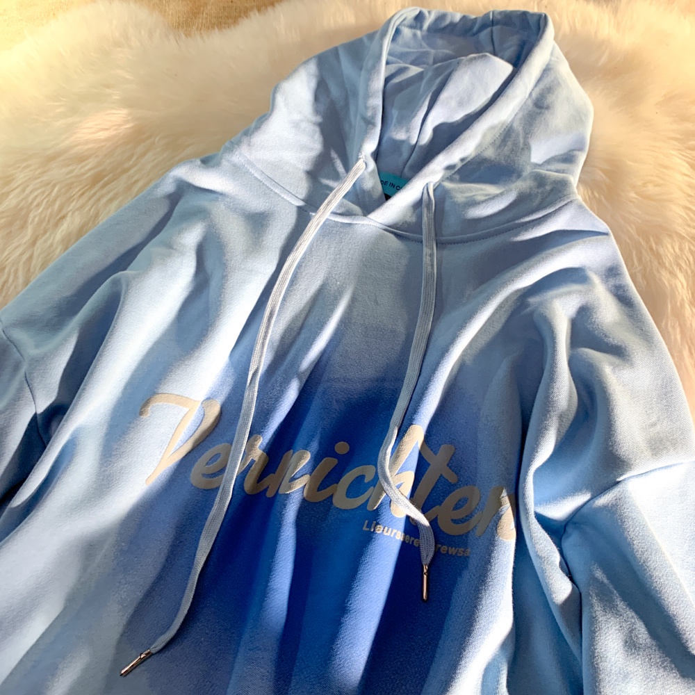 NRVP Áo Hoodie Tay Dài Oversize In Họa Tiết Phong Cách Hàn Quốc Kiểu Mới Cho Nam / Nữ