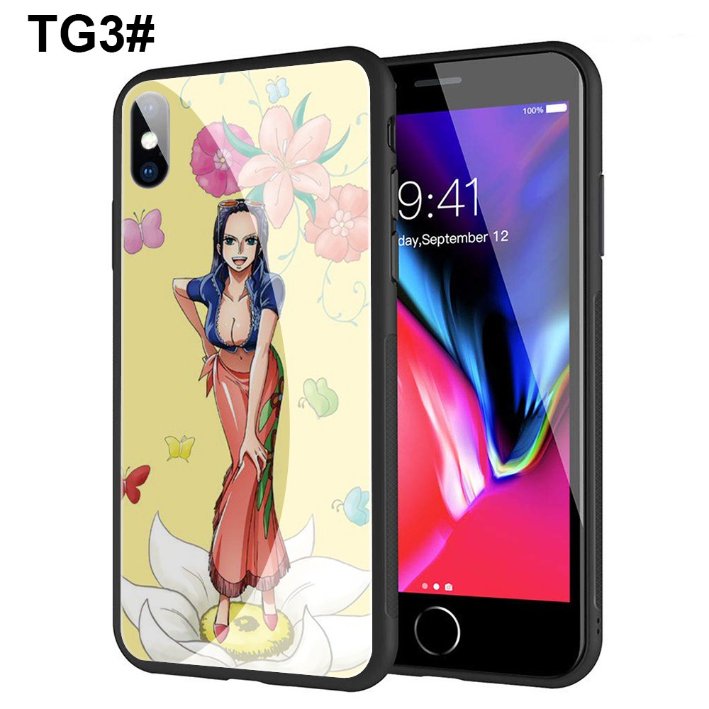 Ốp Lưng Kính Cường Lực In Hình Nhân Vật Luffy Boa Hancock Trong One Piece Cho Iphone Xr Xs Max 7 8 6s 6 Plus 7 + 8 + 5 5s Se 2020