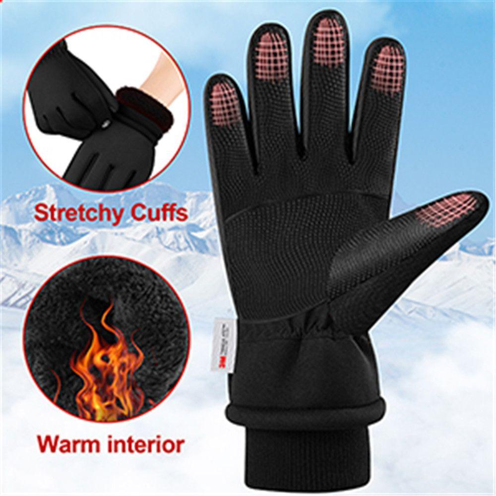 Găng Tay Nhung Dày Chống Gió Giữ Ấm Dùng Được Màn Hình Cảm Ứng