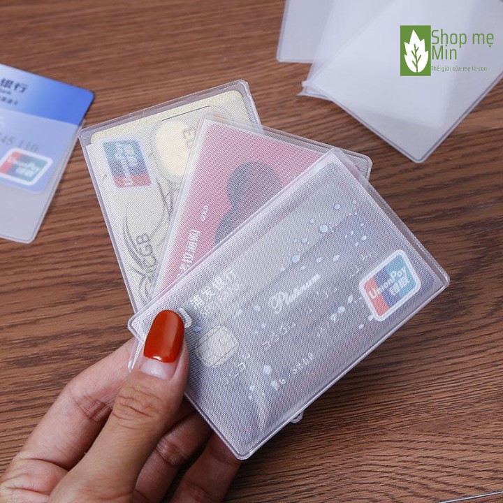 Vỏ bọc thẻ căn cước, bằng lái xe, thẻ sinh viên, Vỏ bọc thẻ chất liệu PVC mềm dẻo, không thấm nước MIN37