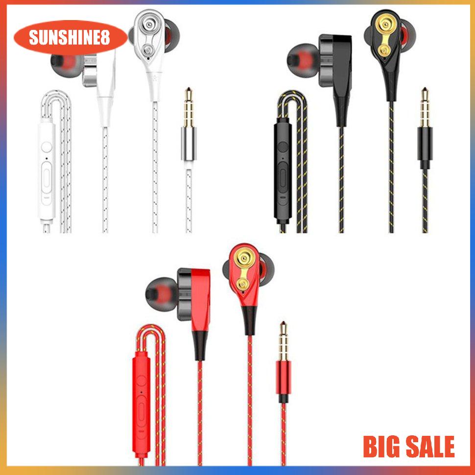 【SUN】Dynamic Drivers HD Super Subwoofer HiFi Headset Wired Heavy Bass Earphone