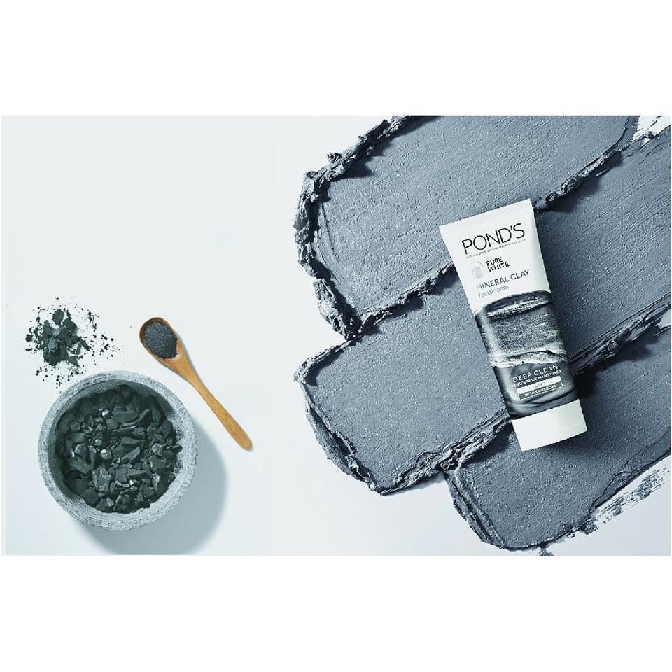 Sữa rửa mặt đất sét khoáng detox sạch sâu dạng hạt Pond's Pure white 90g | BigBuy360 - bigbuy360.vn