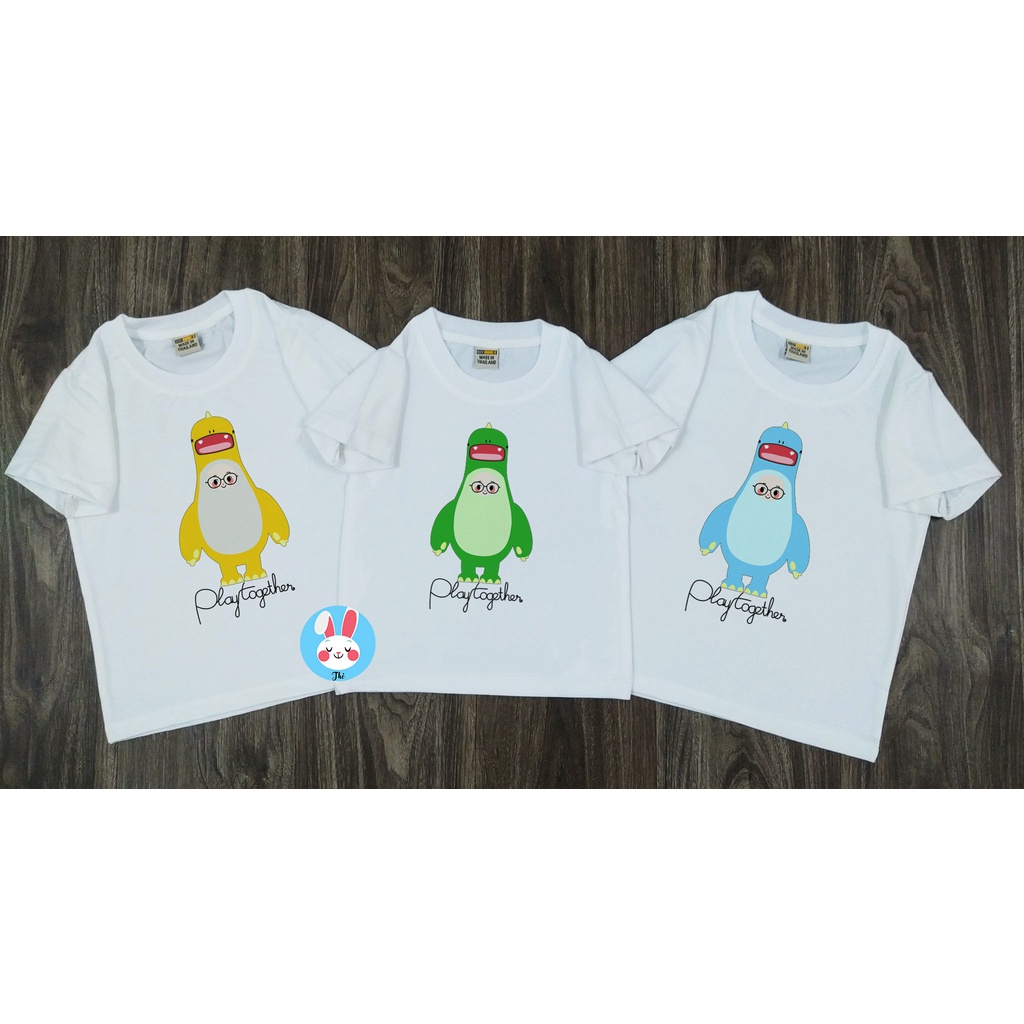 Áo thun Play Together giá rẻ - Mẫu KHỦNG LONG - Hình in nét dễ thương