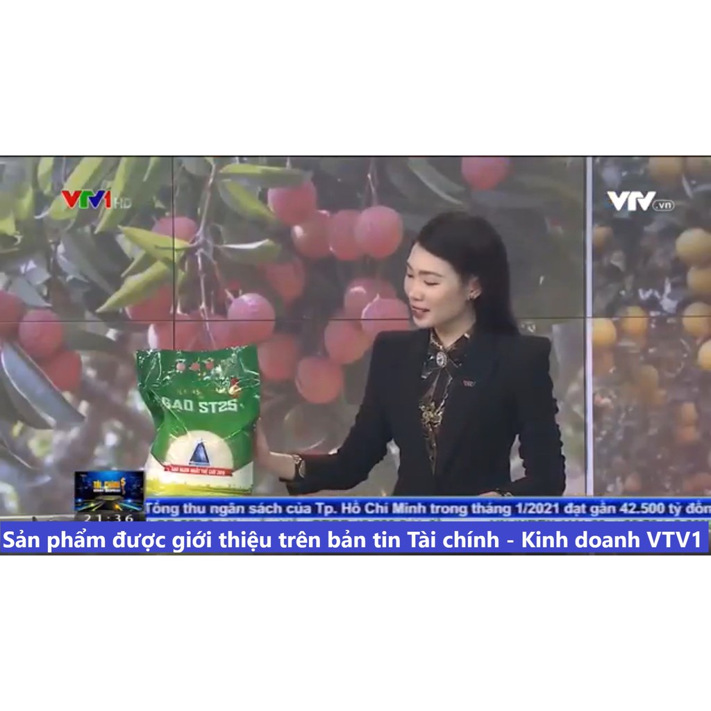 [Túi 5kg] ST25 -Gạo ngon nhất thế giới 2019 (Sản phẩm của công ty giống cây trồng Việt Nam Vinaseed)