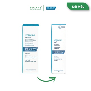  Kem dưỡng làm giảm bóng nhờn, thu nhỏ lỗ chân lông Ducray Keracnyl Mat 30ml