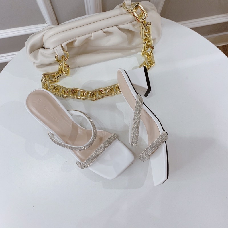 ❄️HÀNG CÓ SẴN ❄️ guốc đá 2 quai gót vuông 5cm