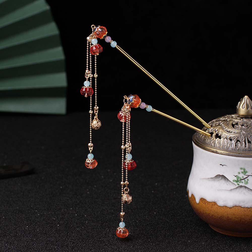 Trâm cài tóc có tua rua thiết kế hình hoa phong cách Trung Quốc cổ điển cho nữ/ cô dâu