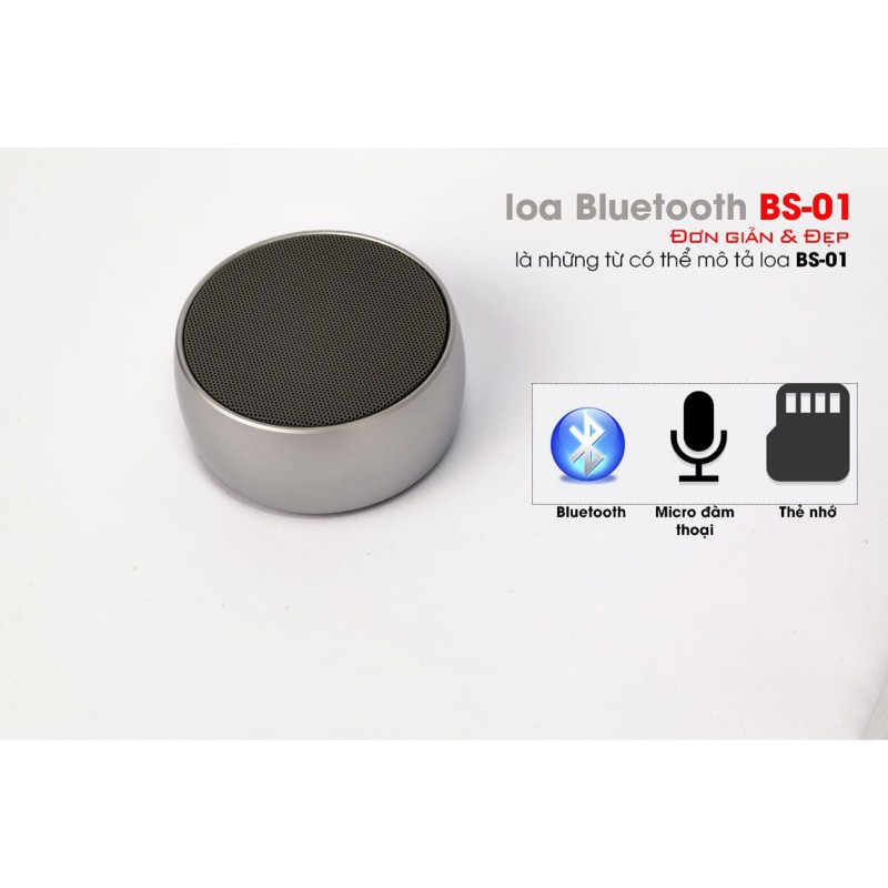 [Mã ELHACE giảm 4% đơn 300K] [Bảo hành 12 tháng] Loa bluetooth không dây Simplicity BS01 super bass vỏ nhôm cao cấp