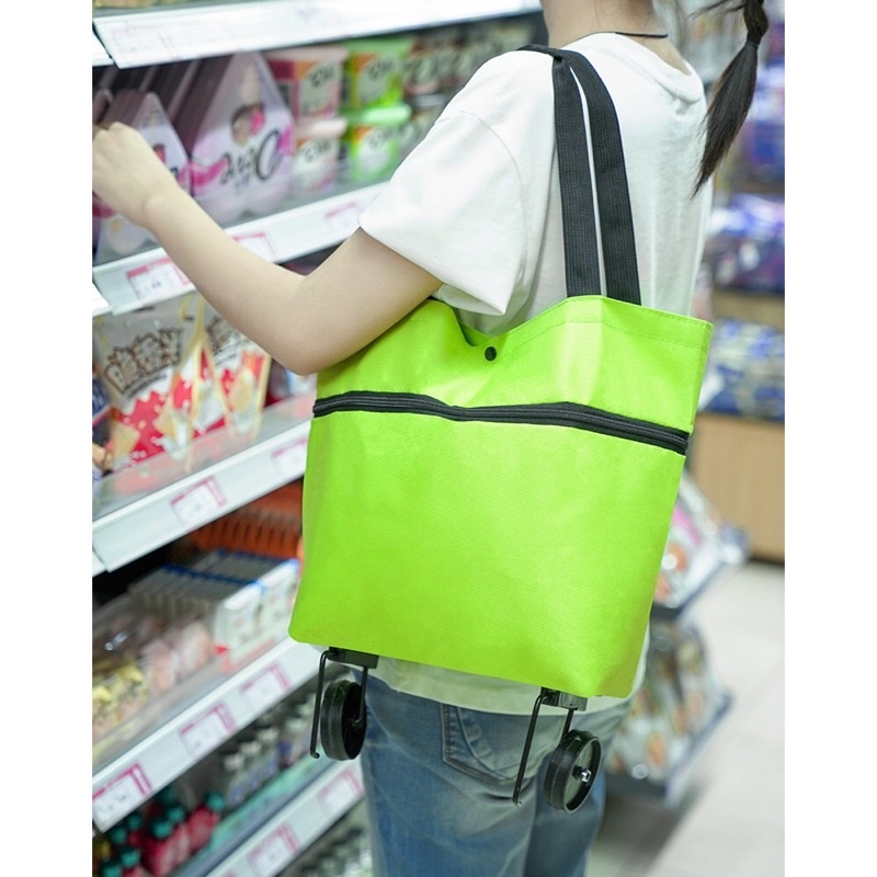 Xe đẩy túi kéo đi chợ có bánh xe, xe kéo đựng đồ đa năng gấp gọn tiện lợi