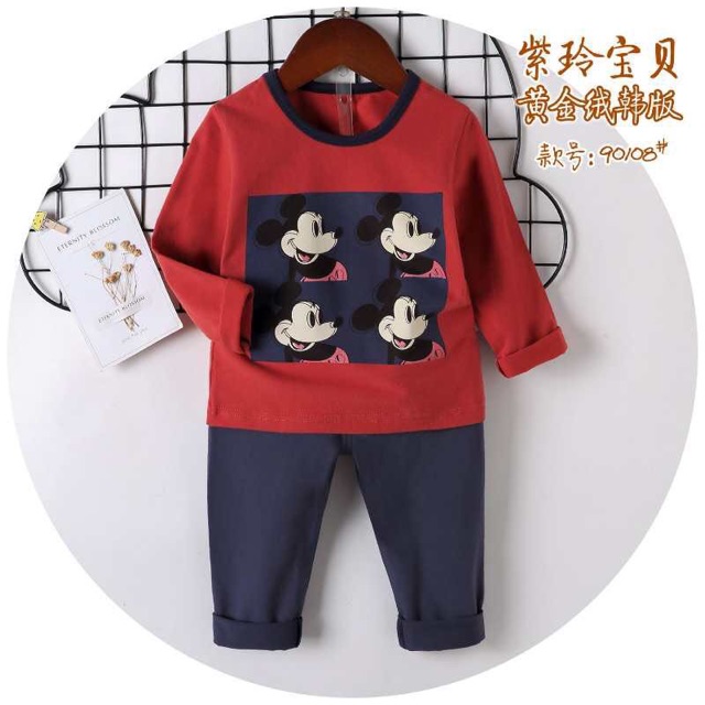 Bộ cotton Quảng Châu cho bé trai