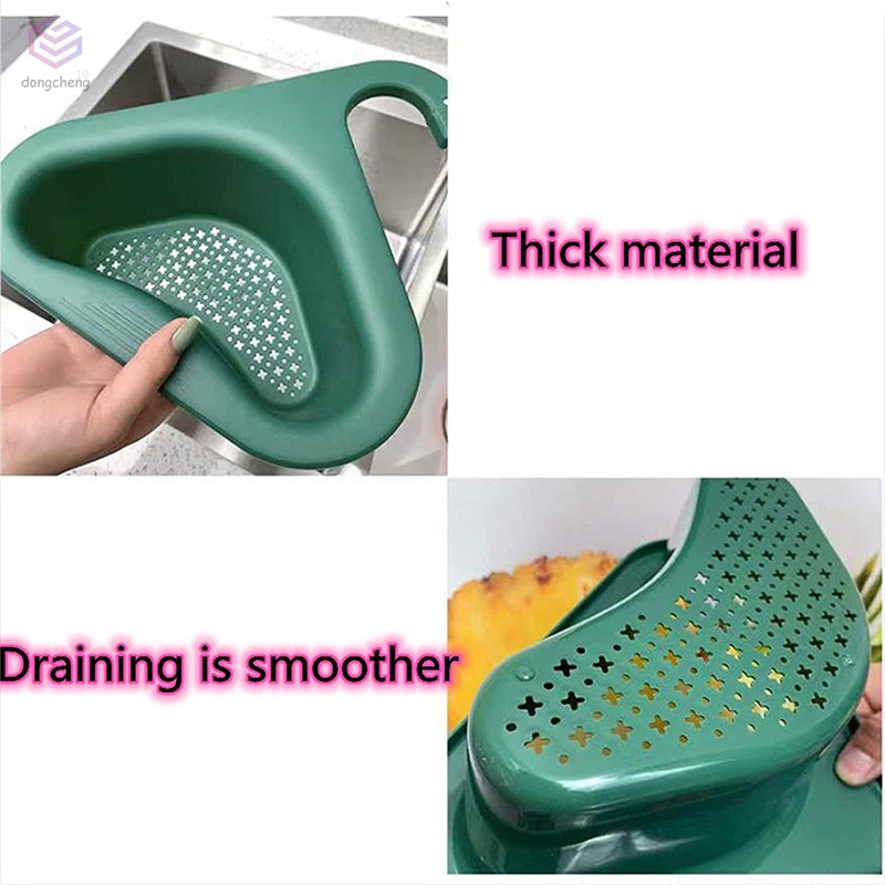 1/2 Rổ Tam Giác Đa Chức Năng Gắn Góc Bồn Rửa Nhà Bếp