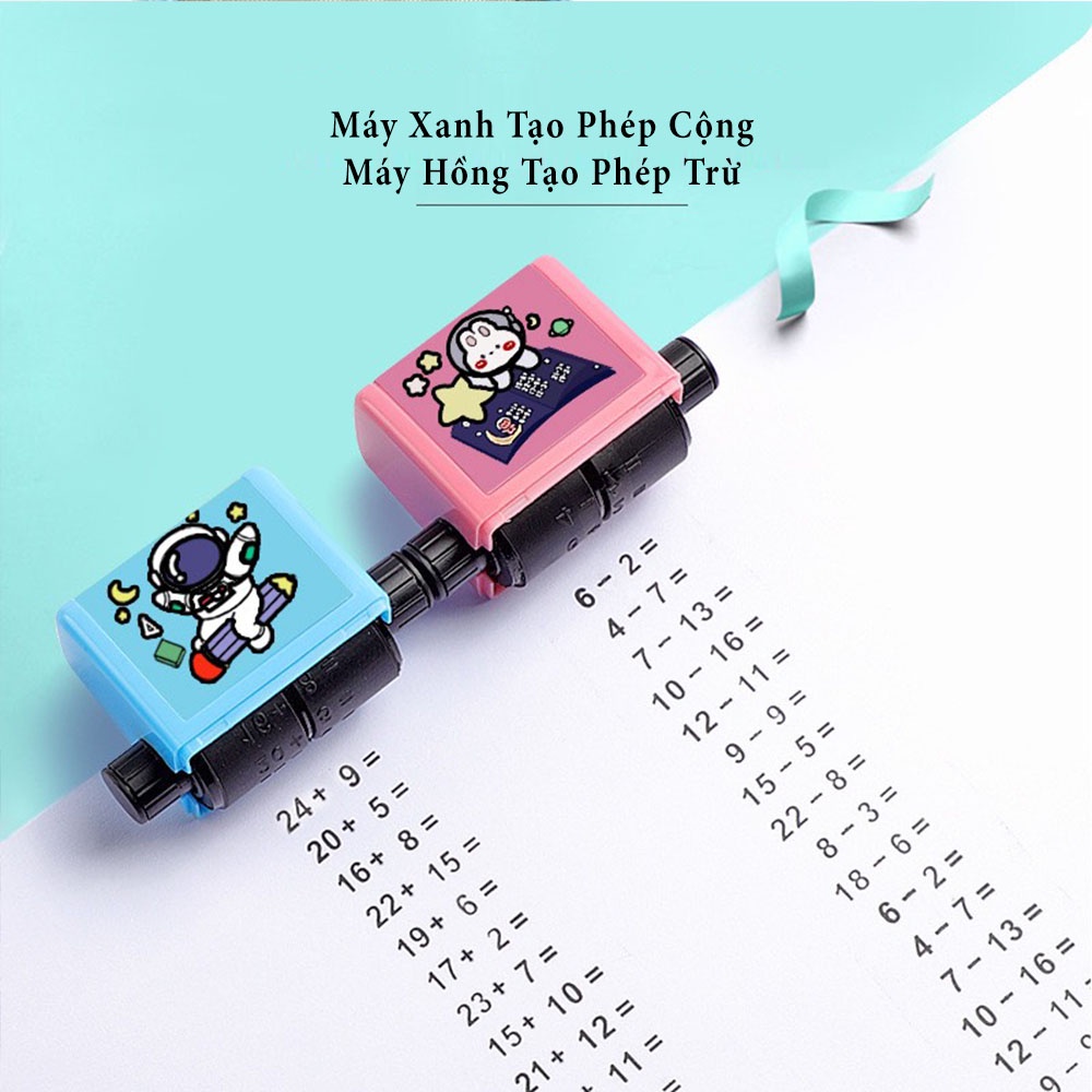 Con lăn tạo phép tính cộng trừ tự động tặng kèm mực cho bé học toán, Đồ Chơi Giáo Dục Cho Bé