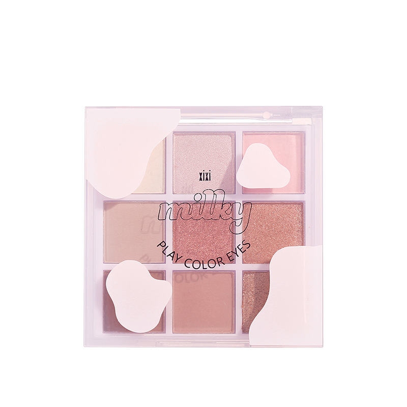 Xixi Bảng phấn mắt chín màu lì thích hợp cho người mới bắt đầu màu sữa taro tông đất | BigBuy360 - bigbuy360.vn