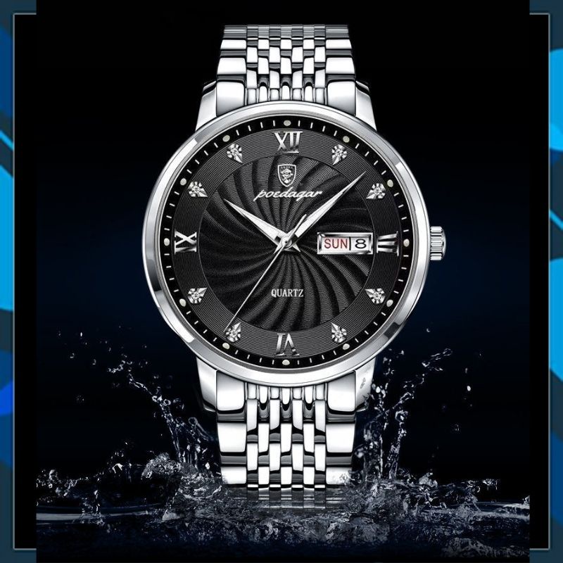 Đồng Hồ Nam Chính Hãng HW GOEDAGAR P827 Thiết Kế Dây Thép Cao Cấp - Chống Nước - Có Lịch HIWATCH | BigBuy360 - bigbuy360.vn