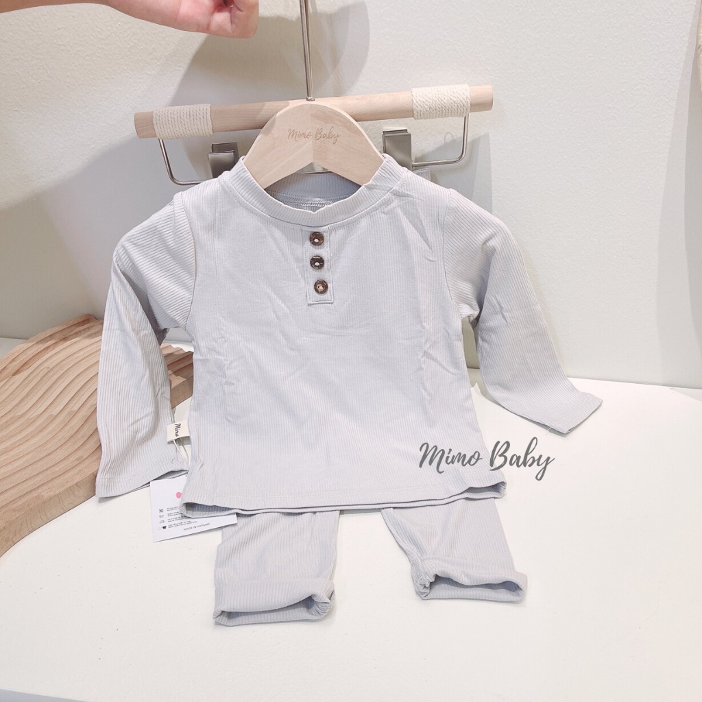 Bộ quần áo dài tay chất liệu thun tăm co dãn mùa thu đông cho bé QA38 Mimo Baby