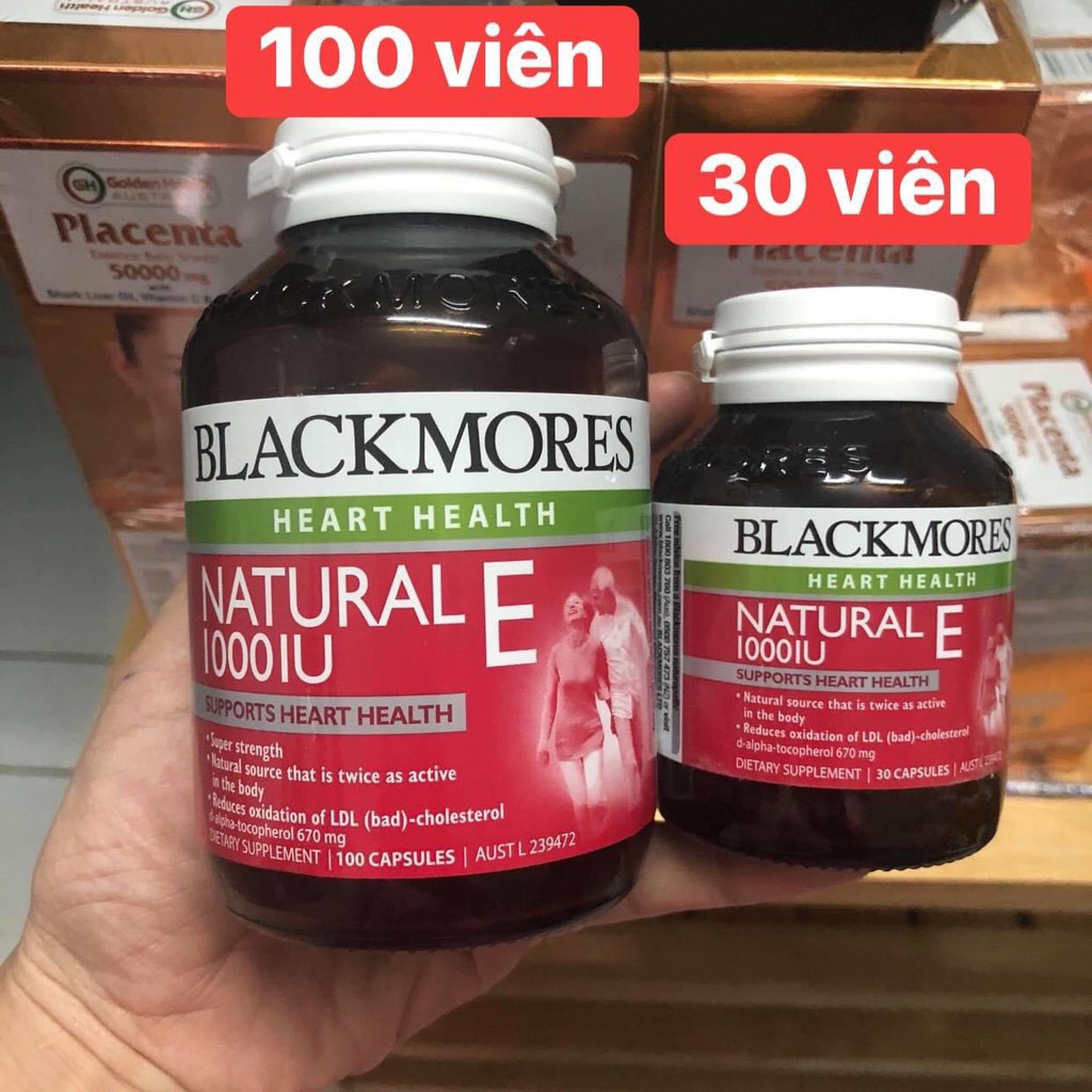 Vitamin E Blackmore💥FREESHIP💥 Vitamin E blackmores Úc 30 viên, 100 viên
