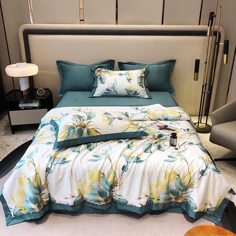 Set Chăn Ga Gối Lụa Thái Chăn Bông Hè Mỏng Mềm Mát Đủ Mọi Kích Thước - Linh An Bedding