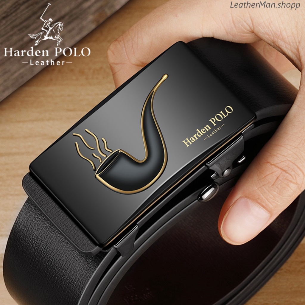Dây lưng nam HARDENPOLO da bò fullbox khóa tự động EL10