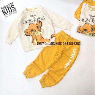Bộ nỉ bông Lion King Xuất cho bé trai