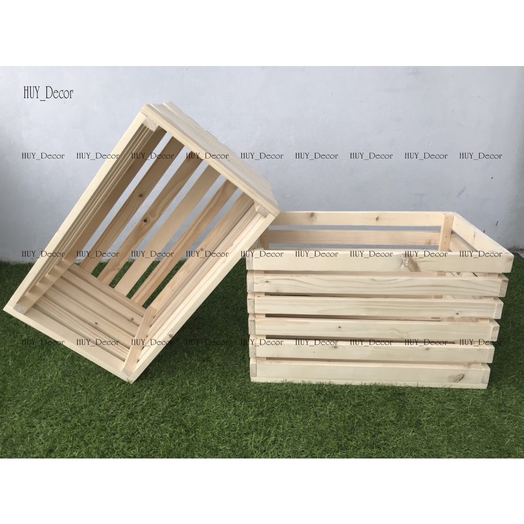 Két gỗ pallet/Thùng gỗ pallet 14x23x33 cm