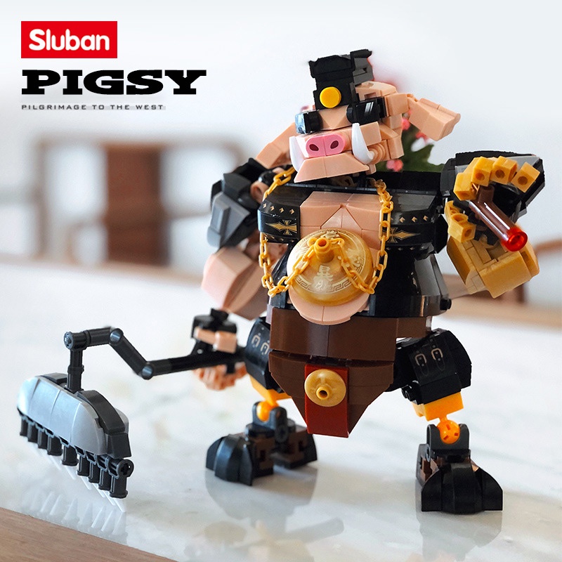 Đồ Chơi Lắp Ráp kiểu Lego Mô hình Tây Du Ký Trư Bát Giới Pigsy Sluban model M38-B1009 Với 547 Mảnh Ghép