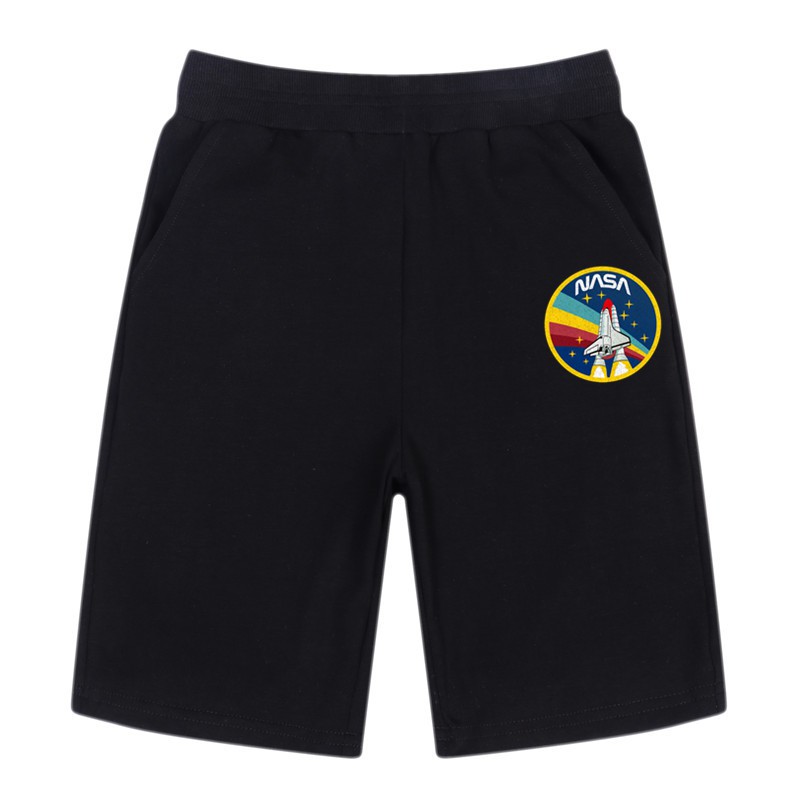 NASA Retro Rocket-Ship Cotton Quần short trẻ em Quần bó sát ngắn Quần lửng thun thể thao Quần short thể dục