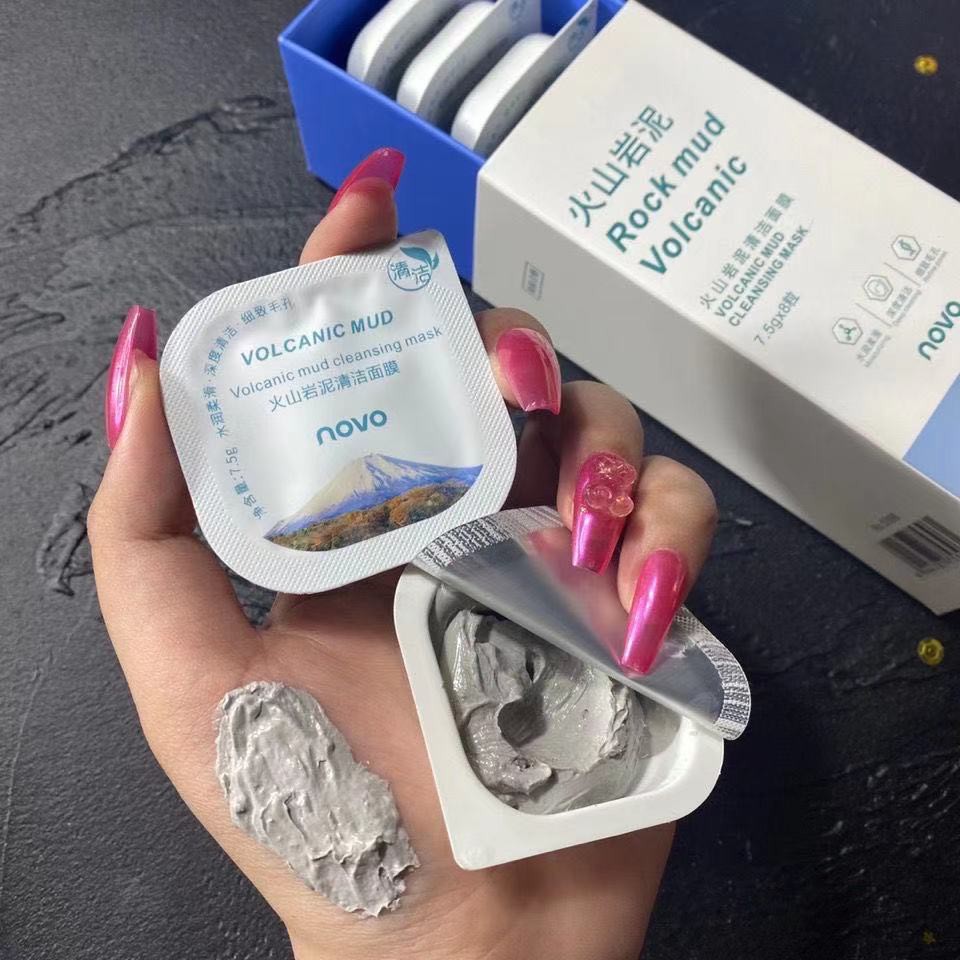 Mặt nạ NOVO bùn núi lửa VOLCANIC MUD trắng da se khít lỗ chân lông | Thế Giới Skin Care