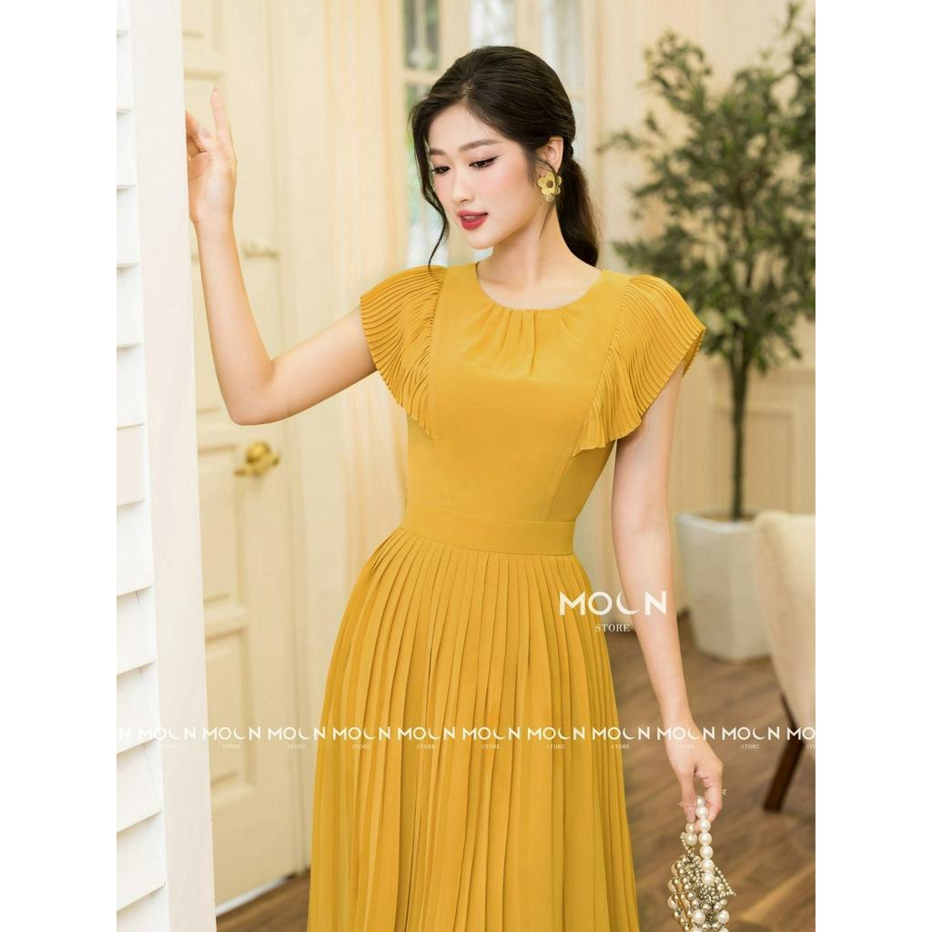 Váy dài nữ công sở liền thân, đầm xòe thiết kế thắt eo dáng dài sang chảnh chất chiffon cao cấp MV251 Moon