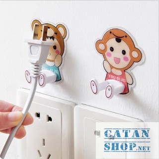 Móc dán tường treo dây điện, treo chìa khóa ...hoạt hình GD322-TreoDDien-Cartoon
