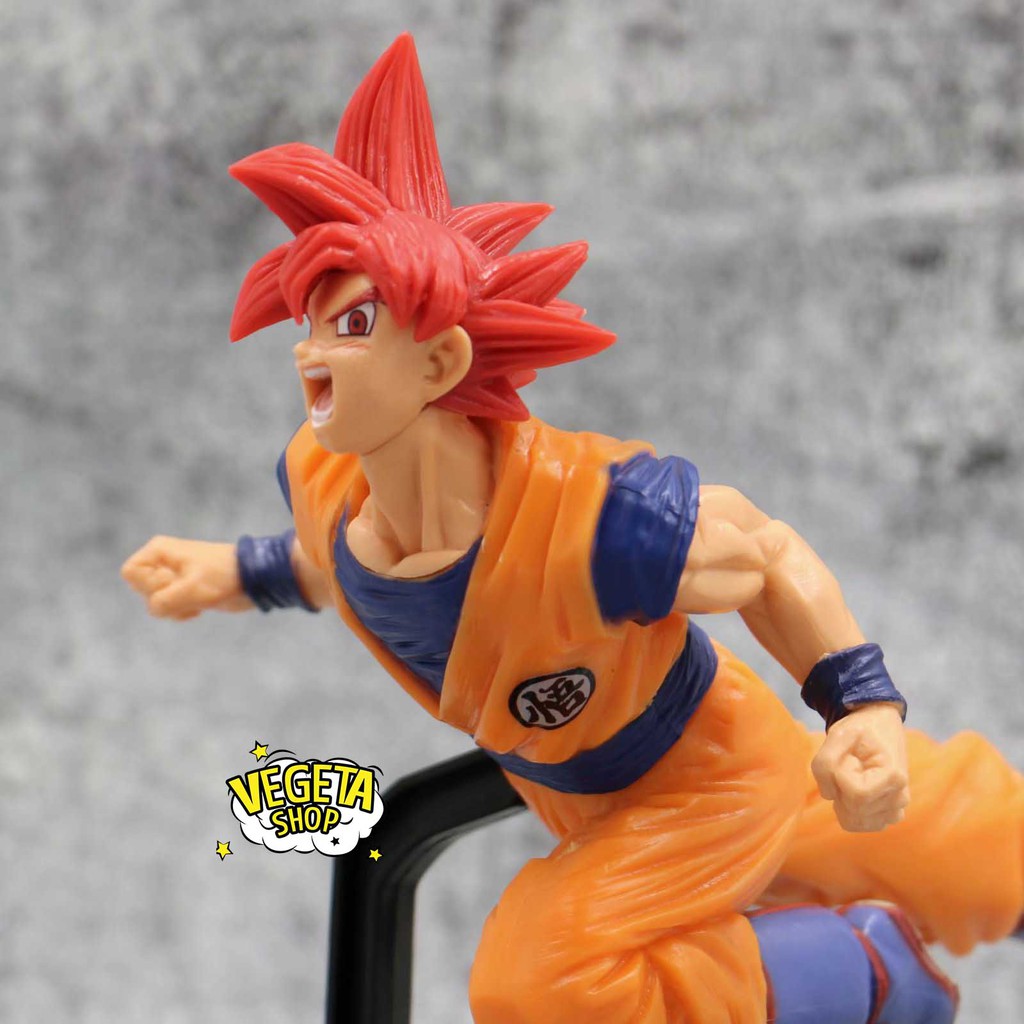 Mô hình Dragon Ball - Mô hình Songoku Son Goku Super Saiyan God - Goku tóc đỏ - Songoku FFS - Cao 17cm