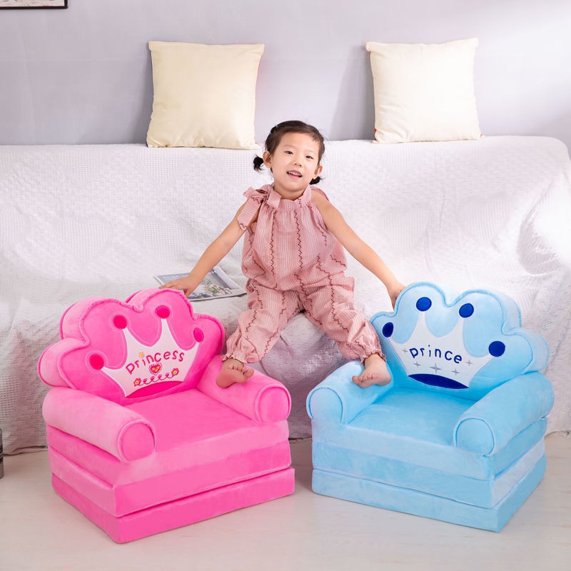 Đề nghị đặc biệt✵sofa trẻ em dễ thương sofa giường gấp hoạt hình cô gái công chúa bé sơ sinh ghế lười trẻ em nằm lười