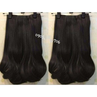 Tóc giả Kẹp xoăn nhẹ cúp 55cm tặng móc khoá