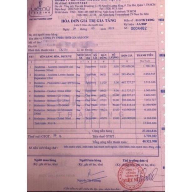 Tẩy trang Bioderma sebium và crealine xanh/hồng