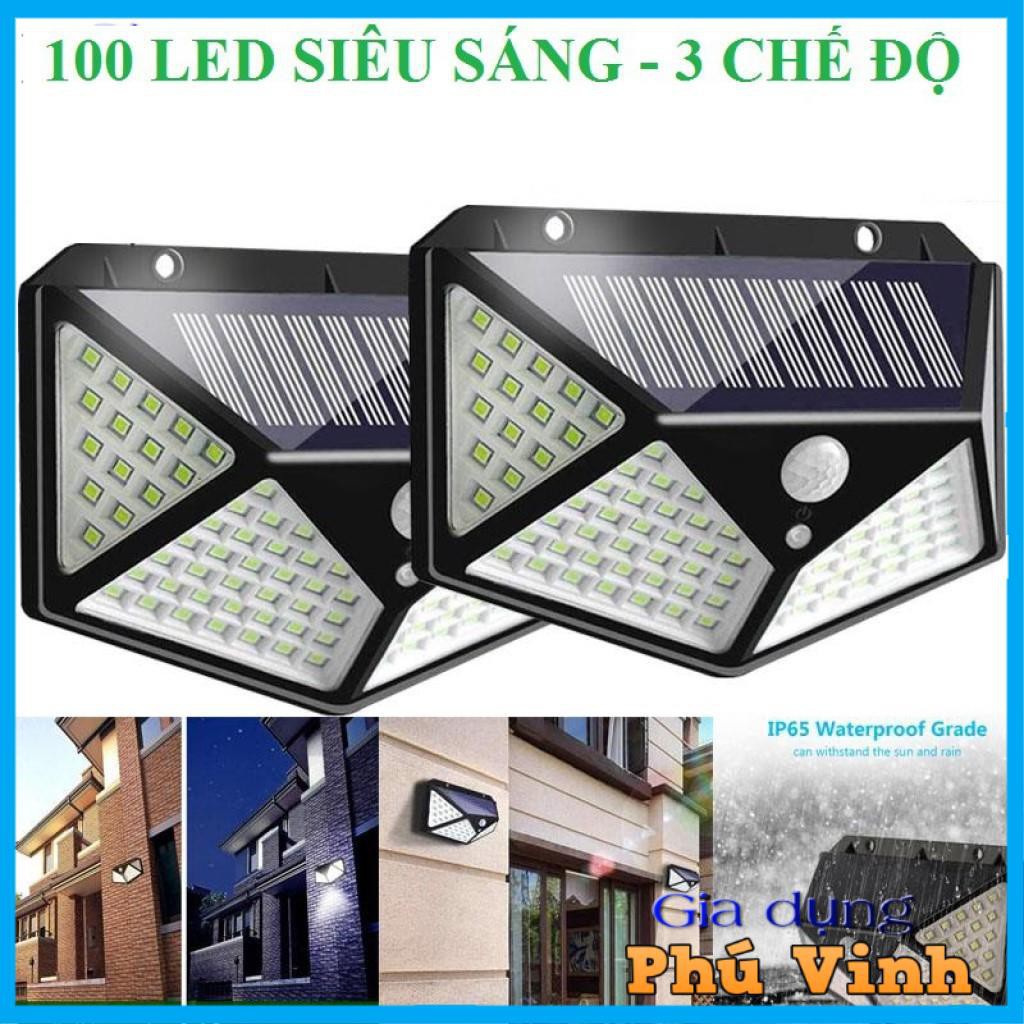 Đèn LED năng lượng mặt trời tự động bật tắt - Loại 100 bóng LED