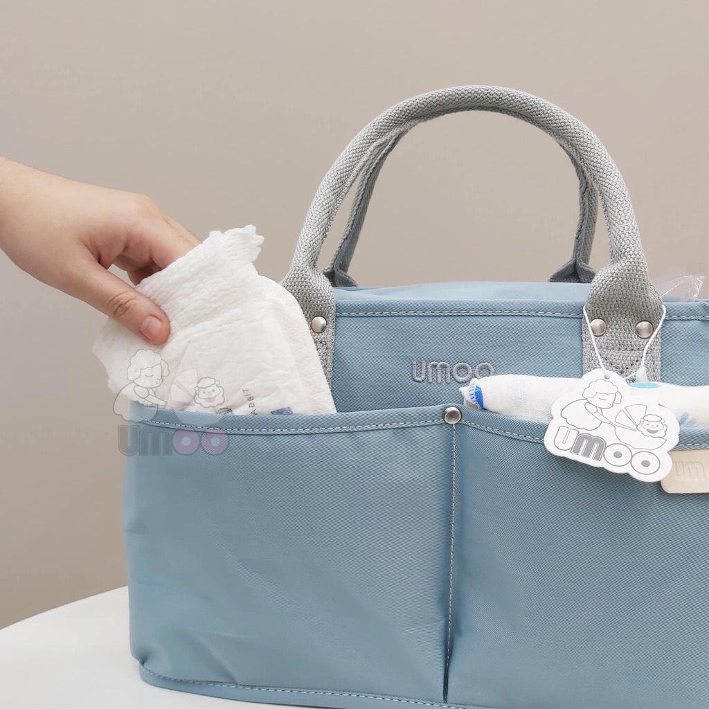 Túi xách mẹ bỉm sữa Umoo đa năng phong cách Hàn Quốc cho mẹ, túi xách chống nước, giữ nhiệt cực kỳ tiện dụng