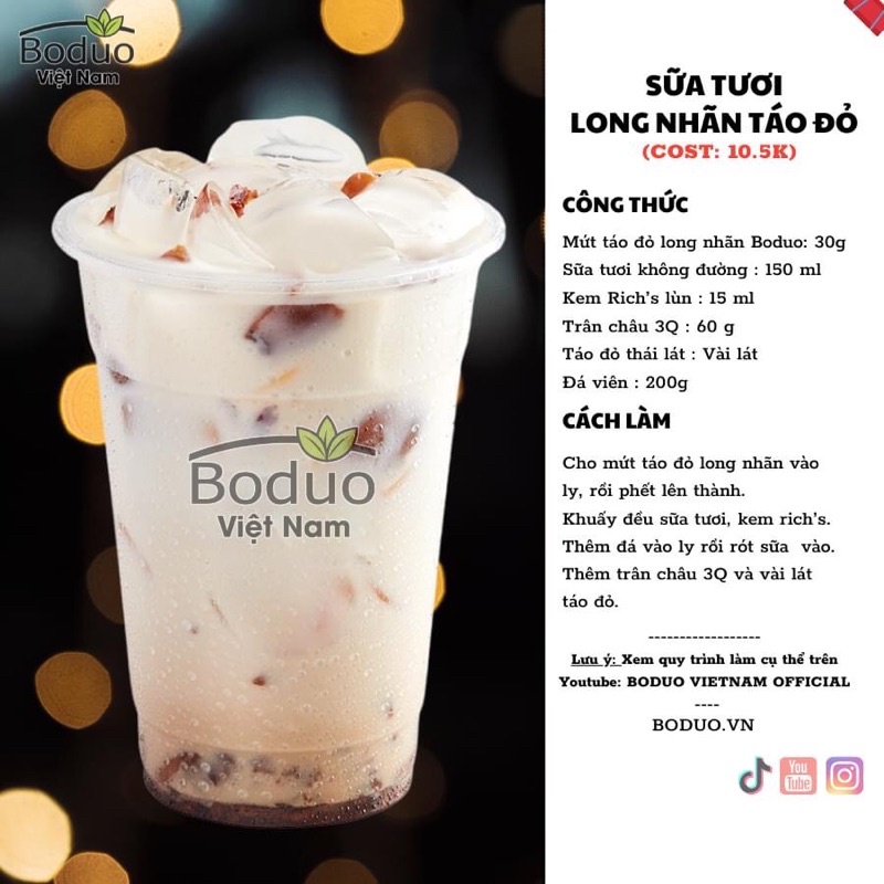 Mứt sốt boduo long nhãn táo đỏ 1kg