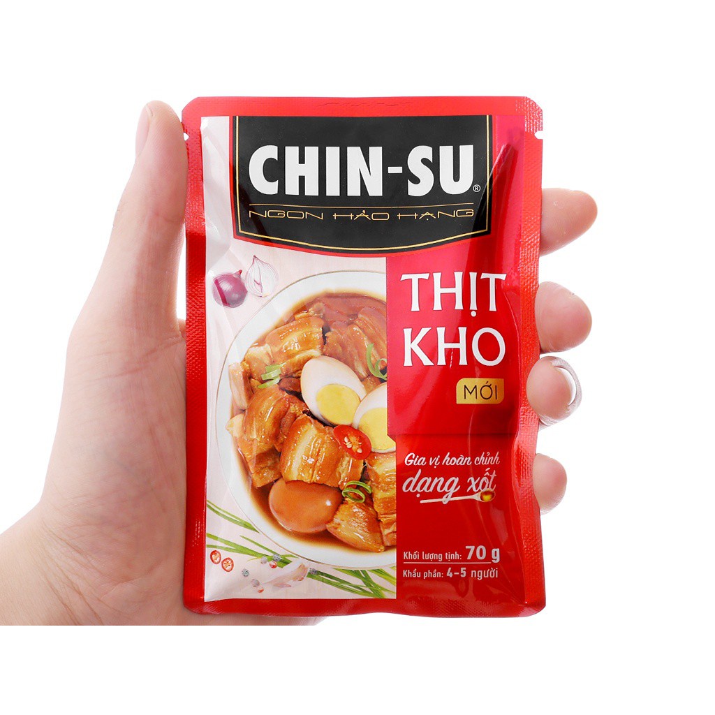 Gia vị hoàn chỉnh dạng xốt thịt kho trứng và gà chiên nước mắm Chinsu gói 70g | BigBuy360 - bigbuy360.vn