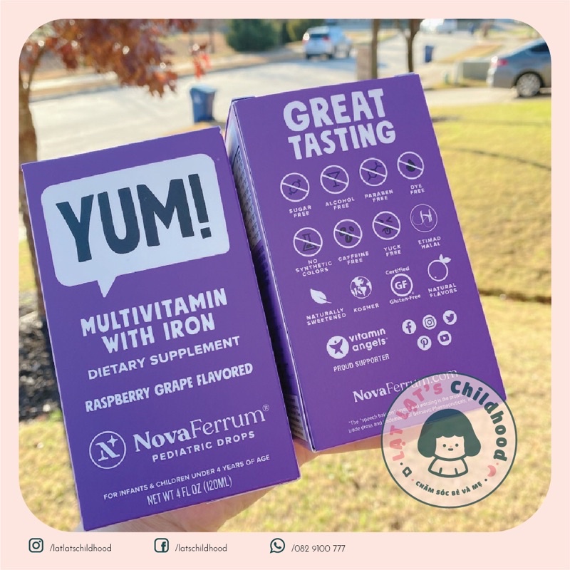 Vitamin Tổng Hợp Multivitamin Novaferrum Yum/Delish bổ sung Sắt & D3